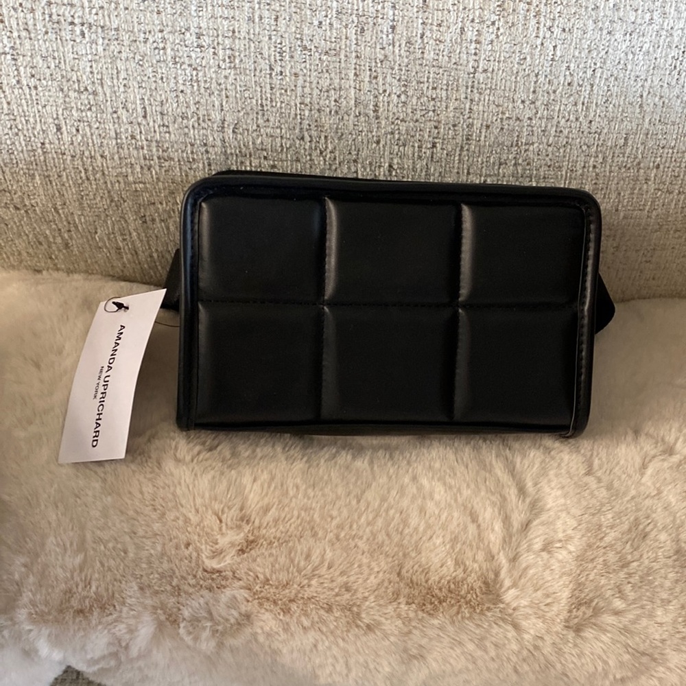 Amanda Uprichard Black Quilted Leather Crossbody/Waist Bag